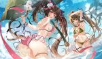  arutera ass bikini garter see_through skirt_lift swimsuits underboob wet 