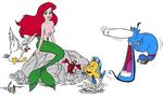  aladdin ariel crossover disney flounder genie scuttle sebastian the_little_mermaid 