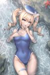  barbara_(genshin_impact) cameltoe garter genshin_impact kie_(wylee2212) swimsuits wet 