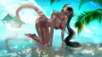  archange_michael_(steeve_medas) horns naked nipples tagme tail wallpaper wet 