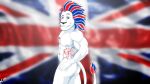 2011 abs anthro biceps biped black_nose blue_mane blue_tail_tuft butt eyebrows fabfelipe felid fur grey_nipples hand_on_hip hand_on_own_hip lion male mammal mane multicolored_mane muscular muscular_anthro muscular_male navel nipples nude_anthro nude_male olympics pantherine pride_the_lion raised_eyebrow red_mane red_tail_tuft smile solo standing tail tail_tuft tattoo teeth tuft two_tone_mane union_jack white_body white_fur