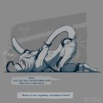 anthro anthro_penetrated bdsm blush bondage bottomwear bound breast_grab breasts carrioncat clothed clothing clothing_penetration denim denim_bottomwear denim_clothing felid feline female female_penetrated hand_on_breast head_down_ass_up hi_res jeans khajiit mammal microsoft pants penetration restrained restrained_by_tentacles speech_bubble tentacle_bulge tentacle_penetration tentacles tentacles_around_legs tentacles_on_female text the_elder_scrolls topless topless_female torn_clothing