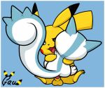 animal_genitalia animal_penis balls bandanna_scarf bodily_fluids border bow_accessory bow_ribbon cache_(pachirisu) cowgirl_position digital_media_(artwork) duo erection everstone_guild female feral feral_on_feral from_front_position fur gau_(artist) generation_1_pokemon generation_4_pokemon genital_fluids genitals kerchief lust_(pikachu) male male/female mammal markings mouse murid murine neckerchief neckwear nintendo on_bottom on_top open_mouth pachirisu penetration penile penis pikachu pleasured_male pokemon pokemon_(species) pokemon_mystery_dungeon rodent rodent_penis scarf sciurid sex sheath simple_background smile spike_chunsoft tail tapering_penis tongue tree_squirrel vaginal vaginal_penetration wet wet_penis