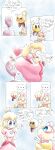 2025 absurd_res angry anthro attack bakothemimic blonde_hair blue_eyes blush clothing collar comic crown dialogue dress faceless_character female hair headgear hi_res human jewelry koopa koopaling lips mammal mario_bros nintendo orange_body pink_bow pink_lips princess_peach purple_body scales scalie thick_lips wendy_o._koopa