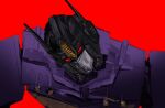  10u head_tilt highres looking_ahead mecha mecha_focus no_humans optimus_prime optimus_prime_(shattered_glass) portrait red_background red_eyes robot science_fiction simple_background solo transformers transformers_shattered_glass 