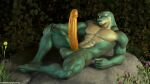 16:9 3d_(artwork) 4k abs absurd_res anthro arm_support balls barefoot bedroom_eyes biceps big_balls big_penis black_nails blue_eyes boulder colored_nails darwinthejockey digital_media_(artwork) erection eyebrows feet flower genitals gold_penis green_balls green_body green_scales green_skin grin hand_on_knee hand_on_leg happy hi_res huge_penis hyper hyper_genitalia hyper_penis leaf lizard lizard_(petruz) long_penis looking_at_viewer lying male moss muscular muscular_arms muscular_legs muscular_male muscular_thighs nails narrowed_eyes nude on_back pecs penis plant pose presenting presenting_penis raised_eyebrow reptile rock scales scalie seductive shrub signature smile smirk solo source_filmmaker_(artwork) spiked_penis spikes spikes_(anatomy) spread_legs spreading tan_body tan_skin teeth widescreen yellow_penis
