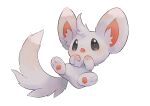  black_eyes commentary_request creature full_body gen_5_pokemon highres kikuyoshi_(tracco) minccino no_humans open_mouth pokemon pokemon_(creature) simple_background solo toes tongue white_background 