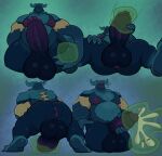 4_fingers anthro back_spines balls barazoku belly big_balls big_butt big_penis biped blind blue_balls blue_body blue_feet blue_hands blue_horn blue_pubes bodily_fluids body_hair bone butt chest_tuft claws cum cum_inside denilsexo disability duo erection excessive_cum excessive_genital_fluids eyeless feet fingers genital_fluids genitals glans hi_res holding_object holding_partner horn humanoid_genitalia humanoid_penis looking_at_genitalia looking_at_penis looking_down male microsoft minecraft mojang multiple_poses musclegut muscular muscular_anthro muscular_male navel nipples nude orgasm orgasm_face overweight overweight_anthro overweight_male penetration penile penile_penetration penis piledriver_position pose pubes purple_glans purple_nipples purple_penis sex sitting slime slime_(minecraft) smile solo standing text toe_claws tuft vein veiny_penis warden_(minecraft) warryn_(trick_rex) xbox_game_studios yellow_body