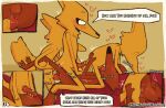 absurd_res adventure_time anal anal_penetration anthro balls blush bodily_fluids brown_body canid canine canis cartoon_network comic cum cum_in_mouth cum_inside dialogue digital_media_(artwork) domestic_dog duo ejaculation english_text erection fellatio foursome fox fur genital_fluids genitals group group_sex hair hi_res jake_the_dog knot male male/male mammal mr._fox_(adventure_time) notsafeforwanking nude oral penetration penile penis questionable_consent selfcest sex simple_background spreading square_crossover tail text