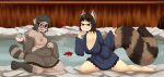 accessory alcohol animal_humanoid asian_clothing belly beverage blue_clothing blue_kimono blue_yukata brown_body brown_clothing brown_eyes brown_fur brown_hair brown_kimono brown_tail brown_yukata canid canid_humanoid canine canine_humanoid clothing curvy_figure drunk drunk_sex duo east_asian_clothing eyewear fence fur futanuki glasses gourd_bottle hair hair_accessory hairpin herm hi_res hot_spring human humanoid intersex intersex/intersex japanese_clothing kimono kneeling mammal mammal_humanoid maple_leaf mentalcrash multicolored_body multicolored_fur multicolored_tail nipple_slip nipples onsen raccoon_dog rectangular_glasses sake sake_bottle short_hair slightly_chubby substance_intoxication tail tanuki tanuki_humanoid thick_tail touching_tail transformation transformation_sequence voluptuous water weight_gain wood wood_fence yukata