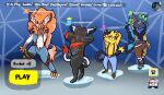 anthro armor belu_miranda_(character) bino_(zoroark) epic_games fallout fortnite generation_1_pokemon generation_4_pokemon generation_5_pokemon generation_8_pokemon hisuian_form hisuian_zorua hybrid jojo&#039;s_bizarre_adventure jojo_pose kai_mew-(character) legendary_pokemon luca_the_shinx luca_the_shinx_(artist) machine male male/male mew_(pokemon) microsoft nintendo pokemon pokemon_(species) power_armor regional_form_(pokemon) shinx shiny_pokemon zoroark