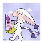 anthro aroused aroused_smile bandai_namco bianc_(el_senor_erizo) blush bodily_fluids buttplug claws clothing digimon digimon_(species) dildo eyelashes felid female fur gatomon gloves handwear hi_res mammal mr_harinezumi plug_(sex_toy) sex_toy smile solo steam sweat tail vibrator white_body white_fur