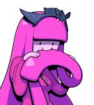 adventure_time ambiguous_gender bangs bat bat_wings bite blunt_bangs candy_people_(at) cartoon_network clothing discount-supervillain dot_eyes duo female feral food food_creature food_hair fur hoodie humanoid mammal membrane_(anatomy) membranous_wings pink_pseudo_hair princess_bubblegum pseudo_hair simple_eyes tail toony topwear wings