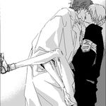  2boys aizen_sousuke bleach ichimaru_gin male_focus monochrome multiple_boys sosuke_aizen yaoi 