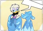 anatid anseriform anthro avian beak big_hand bird canid canine canis clothed clothing daisy_duck darkwing_duck digital_media_(artwork) disney domestic_dog duck ducktales ducktales_(2017) duo electronics elemental_creature female hair interview liquidator looking_at_viewer male mammal microphone open_mouth quack_pack simple_background speech_bubble toongrowner topwear water
