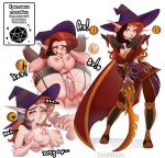  #beatori absurdres blood_elf_(warcraft) breasts earrings hat highres jewelry nipples non-web_source thighhighs warcraft witch witch_hat world_of_warcraft 