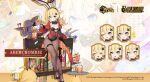  1girl ;p abercrombie_(azur_lane) abercrombie_(mischief_on_the_rocks)_(azur_lane) animal_ears azur_lane bar_stool beer_mug bird black_legwear black_leotard black_neckwear blonde_hair blue_eyes bottle bow bowtie breasts character_name chick chili_pepper closed_eyes cocktail_glass copyright_name covered_navel cup drinking_glass expressions fake_animal_ears hair_ornament highres holding holding_cup holding_tray jacket kinjo_kuromomo legs leotard long_hair manjuu_(azur_lane) meowfficer_(azur_lane) mug official_alternate_costume official_art one_eye_closed open_mouth panda pantyhose playboy_bunny promotional_art rabbit_ears red_jacket small_breasts smile solo stool strapless strapless_leotard thigh_strap tongue tongue_out tray x_hair_ornament zoom_layer 