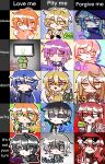  1girl 1other 6+boys ? agent_(animator_vs._animation) animation_vs._minecraft animator_vs._animation animification blonde_hair blue_(animator_vs._animation) blue_eyes blue_hair character_name chibi closed_mouth cropped_torso dark_blue_(animator_vs._animation) english_text everyone eyewear_on_head glasses gold_(animator_vs._animation) gradient_background gradient_hair green_(animator_vs._animation) green_eyes green_hair grey_eyes grey_hair groucho_glasses hair_between_eyes hat heart heterochromia highres humanization jacket king_orange kkdbd1126 long_hair multicolored_hair multiple_boys open_clothes open_jacket open_mouth orange_(animator_vs._animation) orange_eyes orange_hair pink_(animator_vs._animation) pink_eyes pink_hair portrait potion purple_(animator_vs._animation) purple_eyes purple_hair red_(animator_vs._animation) red_eyes red_hair shirt short_hair stick_figure suit the_chosen_one_(animator_vs._animation) the_dark_lord_(animator_vs._animation) upper_body vest victim_(animator_vs._animation) white_shirt wings witch witch_hat yellow_(animator_vs._animation) yellow_eyes 
