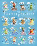 artist_name banana bat_(animal) bird blue_background cherry chocolate cookie dessert english_text food food_focus fruit ghost glass halloween ice_cream ice_cream_cone ice_cream_float issiki_toaki jack-o&#039;-lantern melon musical_note no_humans orange_(fruit) orange_slice original parfait pocky pudding pumpkin rainbow simple_background snowman soft_serve spoon sprinkles star_(symbol) strawberry sundae wafer_stick whipped_cream 