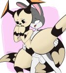 2022 2_antennae 5_fingers absurd_res alien antennae_(anatomy) anthro anthro_on_anthro anthro_penetrated anthro_penetrating anthro_penetrating_anthro arm_markings balls big_tail black_antennae black_body black_countershading black_eyes black_neck black_nose black_stripes blush blush_lines blush_stickers bodily_fluids body_part_in_pussy bracelet_(marking) chest_markings countershade_face countershade_neck countershade_vulva countershading covering covering_mouth covering_own_mouth covering_self cum cum_from_vagina cum_in_vagina cum_inside digital_media_(artwork) duo ele_chan eleking eyelashes fatalafterdark female female_anthro female_penetrated fingers from_behind_position fur genital_fluids genitals green_eyes grey_balls grey_body grey_countershading grey_ears grey_fur grey_penis grey_tuft head_markings head_tuft heart_(marking) hi_res holding_another&#039;s_leg holding_leg holding_leg_up humanoid_genitalia humanoid_penis humanoid_vulva interspecies kaiju lagomorph leg_markings leporid male male/female male_anthro male_penetrating male_penetrating_female mammal markings monster multicolored_arms multicolored_body multicolored_legs multicolored_tail narrowed_eyes one_eye_closed one_leg_up open_mouth open_smile penetration penile penile_penetration penis penis_in_vagina pink_blush pink_inner_ear pink_nose pink_tongue rabbit raised_leg reverse_countershading rotto_(mrrottson) round_nose sex smile standing standing_sex striped_markings striped_tail stripes sweat tail tail_markings tan_body tan_tail thick_thighs tongue triangle_nose tuft two_tone_arms two_tone_body two_tone_legs two_tone_tail vaginal vaginal_fluids vaginal_fluids_on_penis vaginal_penetration wide_hipped_anthro wide_hipped_female wide_hips