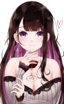  1girl absurdres alcohol blush breasts cleavage cup drink drinking_glass earrings eyebrows_visible_through_hair highres holding holding_cup holding_drink indoors jewelry koinoya_mai large_breasts long_hair looking_at_viewer mole propro_production purple_eyes sakkama smile virtual_youtuber white_background wine wine_glass 