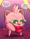 absurd_res anime_reference bottomwear bulge carpet clothed clothing clothing_pull creampuff_(tepigfan101) detailed_bulge dialogue english_text eye_scar facial_scar generation_1_pokemon hi_res jigglypuff male nintendo onomatopoeia panties panties_only panty_pull pattern_bottomwear pattern_clothing pattern_panties pattern_underwear pink_carpet pink_wall pokemon pokemon_(species) pulling_up_underwear red_clothing red_panties red_underwear scar solo sound_effects speech_bubble standing_on_toes tepigfan101 text topless underwear underwear_only underwear_pull waddling_head yu-gi-oh!_gx