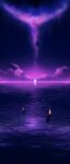  1other absurdres ambiguous_gender candle cloud dark fantasy highres horizon light night night_sky ocean original outdoors path reflective_water scenery silhouette sky solo sparkle star_(sky) starry_sky water yang_1-8 