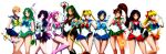  5girls absurdres aged_up aino_minako arm_up ass_visible_through_thighs back_bow bishoujo_senshi_sailor_moon bishoujo_senshi_sailor_moon_(first_season) black_choker black_hair black_sailor_collar black_skirt blonde_hair blue_bow blue_bowtie blue_brooch blue_choker blue_eyes blue_hair blue_sailor_collar blue_skirt blunt_bangs boots bow bowtie breasts brooch brown_hair cameltoe chain chibi_usa choker circlet cleavage closed_mouth collarbone commentary commentary_request cone_hair_bun cowboy_shot crescent crescent_choker crescent_earrings deep_aqua_mirror double_bun earrings elbow_gloves electricity electrokinesis fire garnet_rod glint gloves green_brooch green_choker green_eyes green_hair green_sailor_collar green_skirt grimbyslayer hair_bobbles hair_bow hair_bun hair_ornament half_updo hand_mirror hand_on_own_chest hand_on_own_hip hand_up happy heart heart_brooch high_heel_boots high_heels highres hino_rei holding holding_chain holding_mirror holding_ofuda holding_staff holding_sword holding_wand holding_weapon jewelry kaiou_michiru kino_makoto knee_boots leg_up leotard leotard_peek light_smile lips lipstick long_hair looking_at_another looking_at_viewer maboroshi_no_ginzuishou magical_girl makeup medium_breasts meiou_setsuna miniskirt mirror mizuno_ami moon_stick_(sailor_moon) multiple_girls neptune_symbol ofuda open_mouth orange_choker orange_sailor_collar orange_skirt parted_bangs parted_lips pink_boots pink_bow pink_bowtie pink_brooch pink_choker pink_hair pink_sailor_collar pink_skirt pleated_skirt pointing pointing_up ponytail purple_boots purple_bow purple_eyes purple_hair purple_sailor_collar purple_skirt red_bow red_bowtie red_choker red_eyes red_lips red_sailor_collar red_skirt sailor_chibi_moon sailor_collar sailor_jupiter sailor_mars sailor_mercury sailor_moon sailor_neptune sailor_pluto sailor_saturn sailor_senshi sailor_senshi_uniform sailor_uranus sailor_venus short_hair silence_glaive simple_background single_hair_bun skirt smile space_sword staff standing star_(symbol) star_earrings sword ten&#039;ou_haruka thick_thighs thigh_gap thighs tiara tomoe_hotaru transformation_brooch_(sailor_moon) transparent_background tsukino_usagi twintails v venus_love_me_chain very_long_hair very_short_hair wand water wavy_hair weapon white_background white_gloves white_leotard yellow_bow yellow_bowtie 