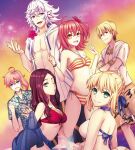  artoria_pendragon_(fate) artoria_pendragon_(swimsuit_archer)_(fate) fate/zero fate_(series) fujimaru_ritsuka_(female) gil gilgamesh_(fate) leonardo_da_vinci_(fate) merlin_(fate) unizo 