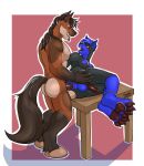 absurd_res anal anal_penetration animal_genitalia animal_penis anklet anthro balls butt canid canine canis claws demon digit_ring digital_media_(artwork) dobermann domestic_dog duo ear_piercing ear_ring ember_nifflehiem emrys_the_horse equid equine equine_genitalia equine_penis erection facial_piercing feet fur furniture genitals hair hi_res horse jewelry lying male male/male male_penetrated male_penetrating male_penetrating_male mammal muscular muscular_anthro muscular_male nipples nonbinary_(lore) nose_piercing nose_ring nude on_side open_mouth pawpads paws penetration penis piercing pinscher regal-bowser ring ring_piercing septum_piercing sex table tail toe_claws toe_ring toes tongue tongue_out