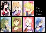  6+girls bishoujo_senshi_sailor_moon black_hair blonde_hair blue_bow blue_bowtie blue_eyes blue_hair blue_sailor_collar bow bowtie brown_hair circlet collarbone double_bun earrings english_text green_hair green_sailor_collar hair_bow hair_bun highres hino_rei jewelry kaiou_michiru kino_makoto kyan-dog long_hair looking_at_viewer looking_to_the_side looking_up medium_hair mizuno_ami multiple_girls orange_sailor_collar parted_bangs pink_bow pink_bowtie pout purple_bow purple_bowtie red_bow red_bowtie red_sailor_collar sailor_collar sailor_jupiter sailor_mars sailor_mercury sailor_moon sailor_neptune sailor_senshi sailor_senshi_uniform sailor_uranus sailor_venus serious short_hair smile swept_bangs ten&#039;ou_haruka tsukino_usagi very_long_hair very_short_hair yellow_bow yellow_bowtie 