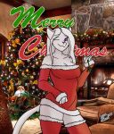 2022 5_fingers anthro artist_name basitin biped breasts christmas christmas_clothing christmas_tree cleavage closed_smile clothed clothing dated digital_media_(artwork) dress english_text eye_through_hair eyebrow_through_hair eyebrows eyelashes felid feline felis female female_snow_basitin fingers fireplace front_view fully_clothed fur fur_trim_(clothing) fur_trim_dress fur_trim_legwear hair holidays inside legwear long_hair looking_at_viewer mammal medium_breasts merry_christmas mistletoe mixed_media mouth_closed one_eye_closed photo_background photography_(artwork) pink_nose plant purple_eyes red_clothing red_dress red_legwear red_thigh_highs shoulderless_dress smile solo standing tail terrathewizard text thigh_highs thin_tail translucent translucent_hair tree twokinds white_body white_fur white_hair wink winking_at_viewer