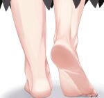  1girl barefoot black_nails close-up feet feet_only foot_focus heel_up highres jager kijin_seija nail_polish paid_reward_available shadow simple_background soles solo toenail_polish toenails toes touhou white_background 