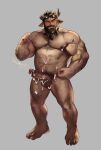  1boy abs animal_ears bara beard blush broken_horn chest_hair commission cow_boy cow_ears cow_horns cross_scar cum cum_on_body cum_on_boy cum_on_pectorals ejaculation erection facial_hair full_body highres horns icelernd large_pectorals leg_hair looking_at_viewer male_focus male_pubic_hair mature_male muscular muscular_male navel navel_hair nipples old old_man original pectorals penis pubic_hair scar scar_across_eye scar_on_arm scar_on_chest short_hair solo standing stomach thick_thighs thighs uncensored veins 