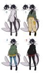 anthro barbel_(anatomy) black_hair bodysuit bomber_jacket bottomwear cargo_pants catfish catlad clothing ear_fins fin fish hair harness hi_res jumpsuit leg_harness male marine model_sheet otto_(catlad) overalls pale_eyes pale_skin pants pockets ribbed_clothing ribbed_sweater short_hair skinsuit sneaking_suit solo spy sweater tail thick_tail tight_clothing topwear turtleneck whiskers