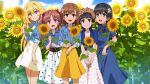  cropped dress flowers group misaka_mikoto saten_ruiko scan shirai_kuroko shokuhou_misaki summer_dress sunflower to_aru_kagaku_no_railgun to_aru_majutsu_no_index uiharu_kazari 