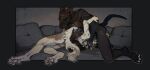  afghan_hound ambiguous_gender butt canid canine canis distortist domestic_dog duo fluffy fluffy_tail hi_res hunting_dog kneeling licking licking_side lying male mammal on_side oral pawpads paws sighthound tail tongue 