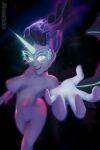 absurd_res dracoinkie equestria_girls female friendship_is_magic glowing glowing_eyes glowing_horn hasbro hi_res horn humanoid looking_at_viewer magic midnight_sparkle_(eg) my_little_pony nipples nude sci-twi smile solo sparkles twilight_sparkle_(mlp)