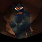 2025 3_toes :&lt; anthro claws domestic_cat feet felid feline felis female foot_focus hi_res humanoid_feet low-angle_view mae_borowski mammal micro_pov musk musk_cloud musky_feet night_in_the_woods plantigrade red_eyes smelly smelly_feet soles solo stomping_pov stomping_viewer toe_claws toes walking worm&#039;s-eye_view zalbox34