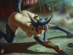  animal_ears league_of_legends monster_girl naked nipples tail themaestronoob warwick_(league_of_legends) 