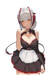  arknights horns jason_kim maid skirt_lift tail w_(arknights) 