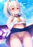  ayanami_(azur_lane) azur_lane cameltoe no_bra noukatu pantsu shirt_lift skirt_lift ukatsu_de_wa_nai underboob 