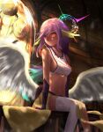  angel animal_ears jibril_(no_game_no_life) mrnicegal no_bra no_game_no_life no_game_no_life_desu! no_game_no_life_zero thighhighs wings 