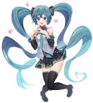  bibboss39 hatsune_miku heels skirt_lift tattoo thighhighs vocaloid 