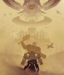  3boys absurdres adeptus_astartes aircraft airplane alien arm_cannon armor axe battle_axe blood blood_angels blood_on_weapon bolter breastplate cannon chain chain_axe chaos_(warhammer) chaos_space_marine clawed_gauntlets claws collegia_titanica commentary day dreadnought_(warhammer_40k) dust dust_cloud eldritch_abomination english_commentary exhaust exhaust_pipe eyes_of_horus_(warhammer_40k) fake_horns fighter_jet from_behind full_armor gauntlets glowing glowing_eyes gun helmet highres holding holding_axe holding_weapon horned_helmet horns imperium_of_man looking_at_viewer mecha military military_vehicle monster multiple_boys necron outdoors pauldrons power_armor red_eyes robot science_fiction sharp_teeth ship shoulder_armor shoulder_cannon sign_of_khorne solo spacecraft spiked_armor spikes standing teeth terminator_armor thefearmaster tongue tyranid warhammer_40k watercraft weapon 