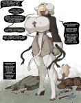  2025 2_horns abs animal_humanoid armor beau_(thevarking) big_breasts black_clothing blonde_hair boots bovid bovid_humanoid bovine bovine_humanoid breasts broken_weapon camel_toe clothed clothed_female clothed_humanoid clothing defeated dialogue english_text european_mythology female footwear greek_mythology group hair hair_over_eyes hi_res horn huge_breasts human humanoid legwear lips lipstick makeup male mammal mammal_humanoid minotaur muscular muscular_female mythology nipple_outline nun nun_outfit shoes solo_focus speech_bubble tail tail_tuft text thevarking thick_lips thick_thighs thigh_boots thigh_highs trio tuft wedge_(footwear) white_clothing white_legwear white_thigh_boots white_thigh_highs wide_hips yellow_lipstick 