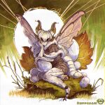 2025 animal_humanoid antennae_(anatomy) arthropod arthropod_humanoid clip_studio_paint_(artwork) clothed clothing digital_media_(artwork) female fur grass hair hi_res humanoid insect insect_humanoid insect_wings lepidopteran lepidopteran_humanoid lepidopteran_wings moth_humanoid plant rappenem solo wings