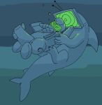 aeromorph aircraft ambiguous_gender animate_inanimate bodily_fluids drooling duo electronics fish hi_res hypnosis hypnosis_fetish inflatable living_aircraft living_inflatable living_machine living_vehicle machine marine mind_control nozzle permanent_smile pool_toy saliva shark sketch spiral spiral_eyes squeakdepot swimming swirling_eyes television transformation tvhead underwater vehicle water