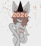 2026 3d_(artwork) 3d_background 4_toes 5_fingers anthro arm_blush arm_tuft barefoot bedroom_eyes belly belly_blush bent_arm bent_leg bent_legs big_butt big_ears blender_(artwork) blender_eevee_(artwork) blush body_blush body_hair bright_eyes brown_eyes butt butt_focus butt_from_the_front celebrating celebration chest_fur chest_hair chest_tuft claws clothing colored colorful_background cone_hat confetti cover covering covering_self crossed_legs crotch_covered curling_toes curved_legs curved_tail curvy_figure digital_media_(artwork) ears_through_headwear ears_up elbow_tuft eye_contact eyebrows eyelashes eyesha eyeshadow feet felid feline feline_ears felis femboy feminine feminine_pose fingers fluffy fluffy_ears fluffy_hair foot_fetish foot_focus freckled_arms freckled_butt freckled_chest freckled_face freckled_hand freckled_legs freckled_shoulders freckled_thighs freckles fur fur_tuft glistening glistening_eyes glitter hair hair_over_eye hair_over_eyes hair_over_shoulder hands_behind_back hands_behind_tail happy hat hatwear head_hair head_tuft headgear headgear_only headwear headwear_only highlights_(coloring) holding_self holidays hourglass_figure huge_butt inner_ear_fluff invisible invisible_geometry joyful kicking_feet leaning leaning_backward leaning_on_object leaning_on_table leaning_on_wall legs_in_air legs_up lips lipstick long_hair long_tail looking_at_another looking_at_viewer looking_pleasured looking_up lying makeup male male/male mammal messy messy_hair monotone_body mostly_nude mouth_closed multicolored_body narrowed_eyes navel neck_tuft new_year new_year_2026 newyearcat number on_back one_eye_closed one_eye_obstructed one_eye_visible one_leg_on_ground one_leg_up party party_hat pawpads paws pink_body pink_eyebrows pink_eyeshadow pink_feet pink_hair pink_nose pink_paws pointy_ears portrait pose posed presenting presenting_hindquarters qin raised_foot raised_leg raised_paw seducing_viewer seductive shaded showing_leg silly simple_background simple_coloring simple_face simple_shading sitting sitting_on_ground size_difference skinny slim slim_anthro small_feet small_mouth small_nose small_waist smaller_male smile smug smug_face solo sparkles submissive submissive_anthro submissive_male suductive surprised tail tail_covering_crotch teasing teasing_feet teasing_viewer teasing_with_feet thick_thighs thigh_blush thin_calves thin_legs thin_tail thin_thighs toe_claws toes toes_pointed_inward toony tuft vivi_(qin) white_background white_body white_ear white_fur white_hair white_tail wide_eyed wide_hips worship year