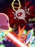  artist_name attack battle battle_chariot_(kirby) blue_eyes brown_eyes chariot_(kirby) commentary_request dark_background dated double_halo eric_flay glitch halo hammer king_dedede kirby kirby_(series) kirby_air_ride kirby_air_riders laser magolor motion_lines no_humans one-eyed ophanim_halo partial_commentary red_eyes rick_(kirby) shadow_star waddle_dee warp_star wing_star zero_two_(kirby) 